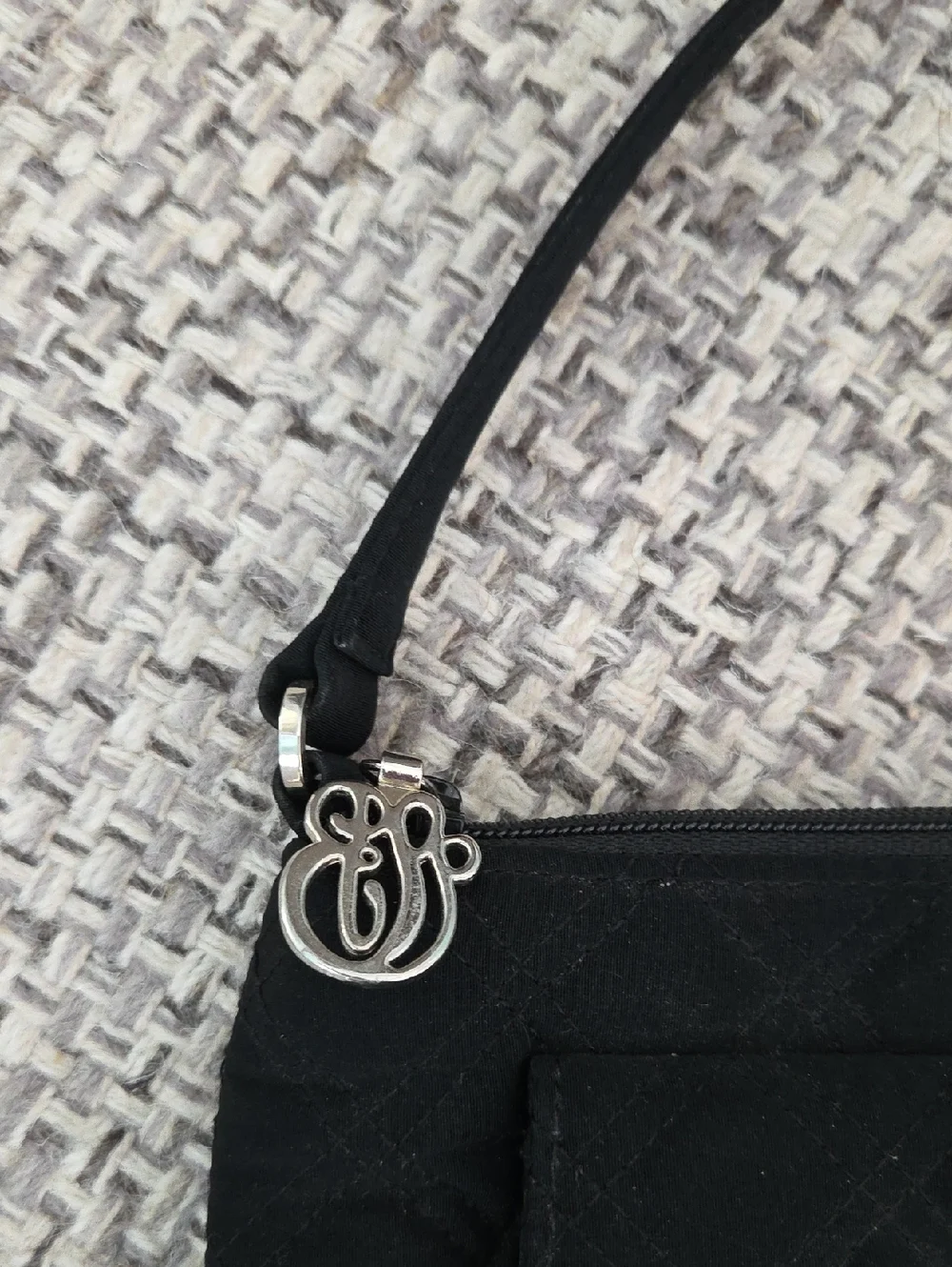 Vera Bradley Black Quilted Mini Shoulder Bag